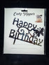 BLACK CAKE TOPPER HAPPY BIRTHDAY